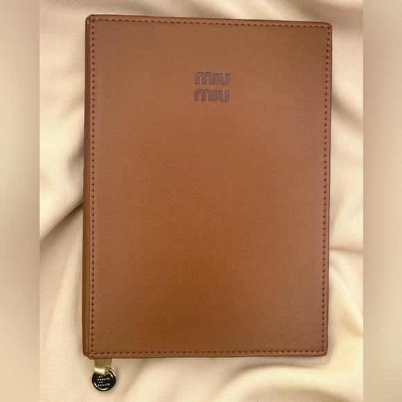 Miu Miu Tan Leather Notebook - Picture 1 of 1